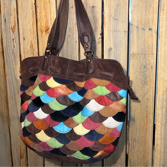 Lucky Brand Multi Color Leather Tote - Picture 3 of 9